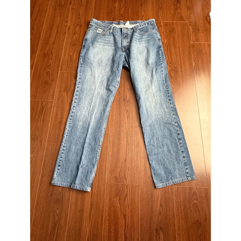 Cinch Mens Jeans 42x36 Medium Wash Blue Straight Leg Denim MS92834003